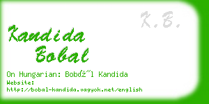kandida bobal business card